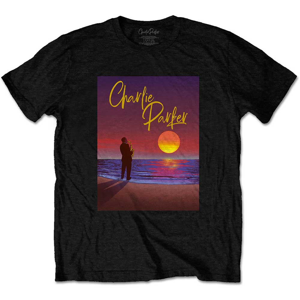 Charlie Parker - Purple Sunset - Black t-shirt