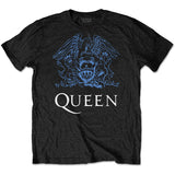 Queen - Blue Crest - Black  t-shirt