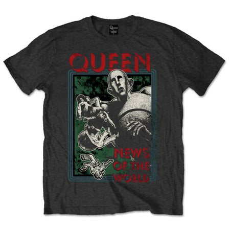 Queen - News Of The World - Black  t-shirt