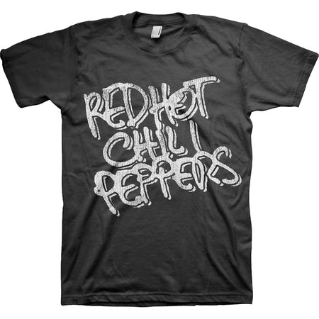 Red Hot Chili Peppers - Black & White Logo - Black  t-shirt