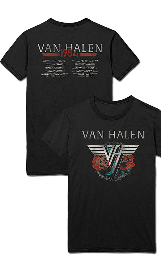 Van Halen - 84 Tour With Backprint - Black T-shirt