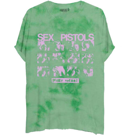 Sex Pistols - Pretty Vacant - Dye Wash Green T-shirt