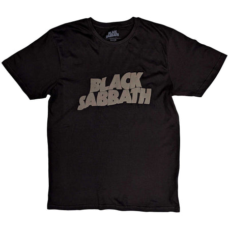 Black Sabbath - Hi Build Wavy Logo -  Black t-shirt