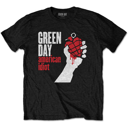 Green Day. - American Idiot - Black  T-shirt