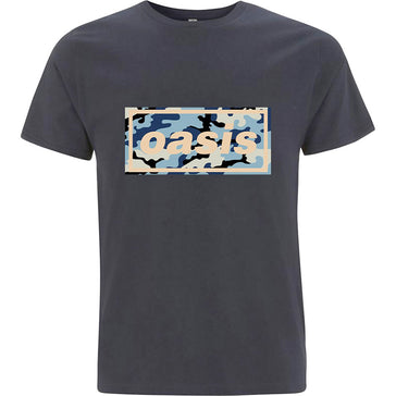 Oasis - Camo Logo - Navy Blue t-shirt