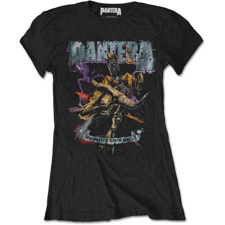 Pantera - Vintage Rider - Ladies Junior Black T-shirt