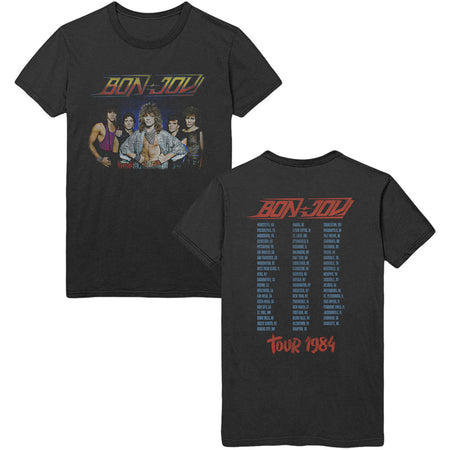 Bon Jovi - Tour '84 With Backprint - Black t-shirt