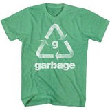Garbage - Recycle Garbage - Heather Kelly Green t-shirt