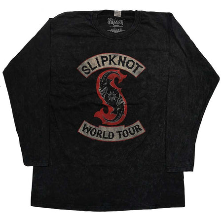 Slipknot-Patched Up-Dip Dye Long Sleeved- Black  T-shirt