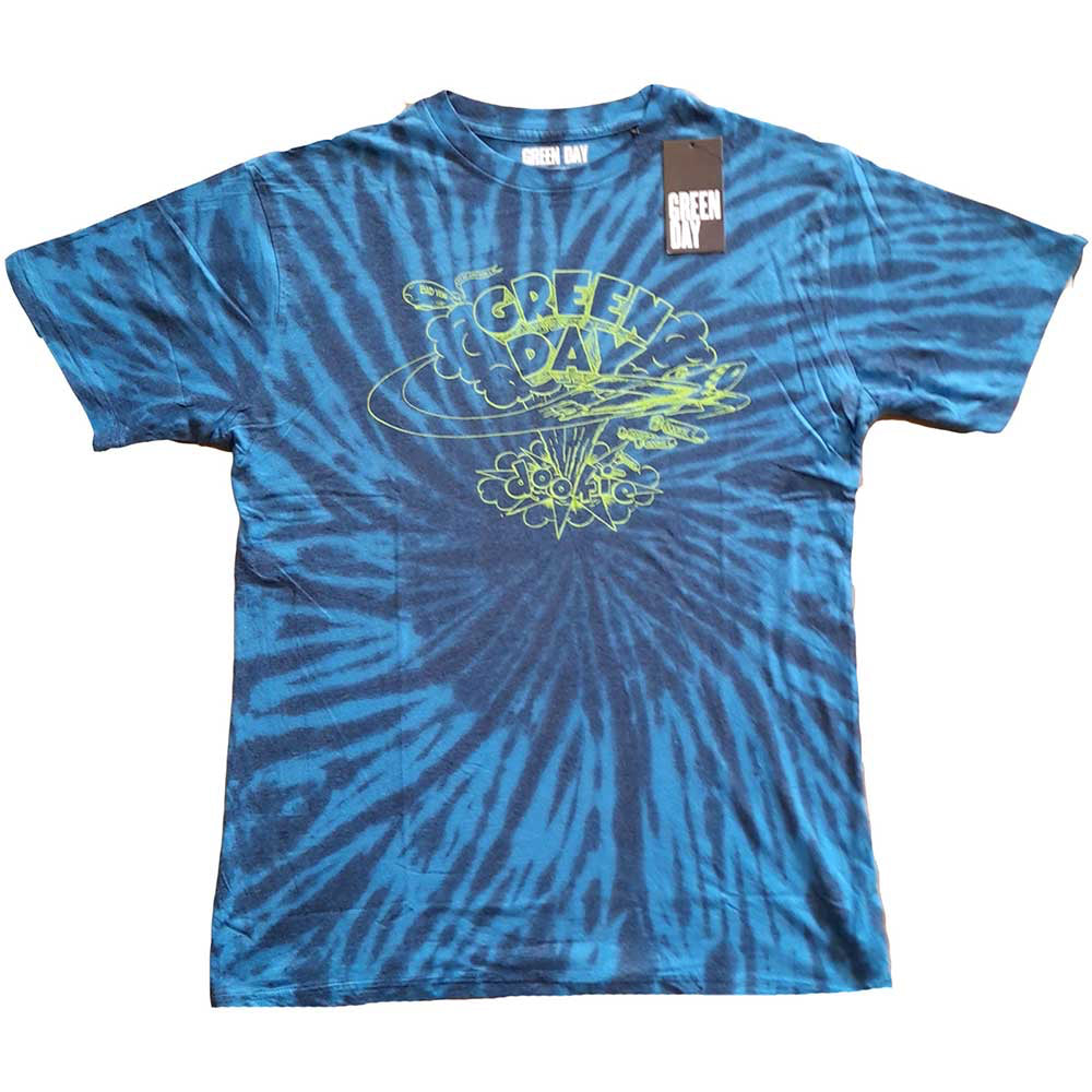 Green Day - Dookie Line Art Dip Dye - Blue t-shirt