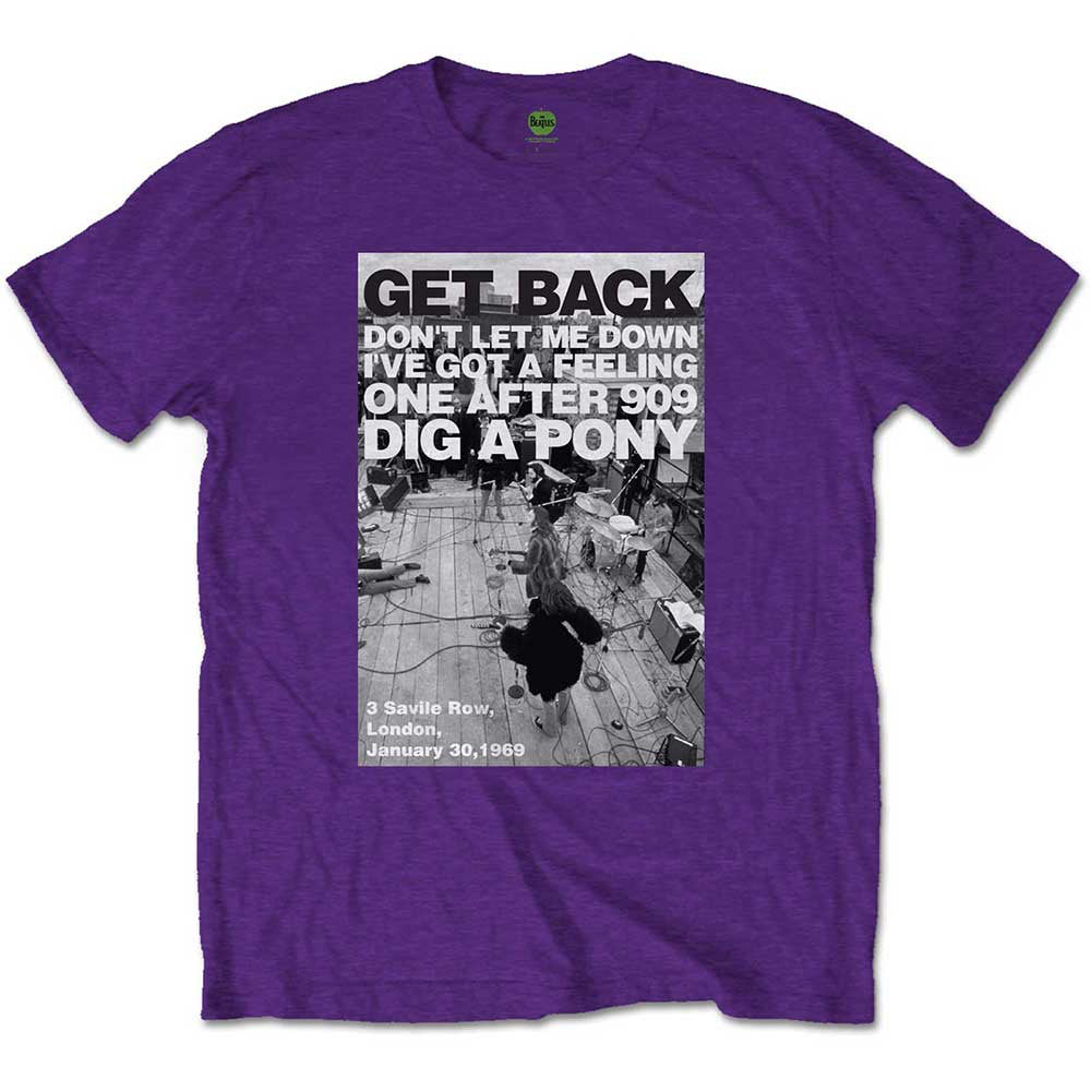 The Beatles - Rooftop Shot - Purple T-shirt