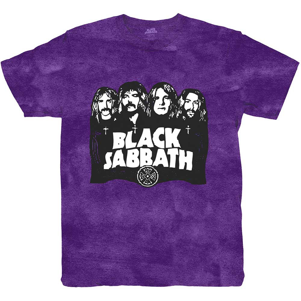 Black Sabbath. - Band & Logo - Dye Wash Purple t-shirt