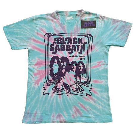 Black Sabbath. - World Tour '78 - Dip Dye Green t-shirt