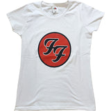 Foo Fighters - FF Logo - Ladies White T-shirt