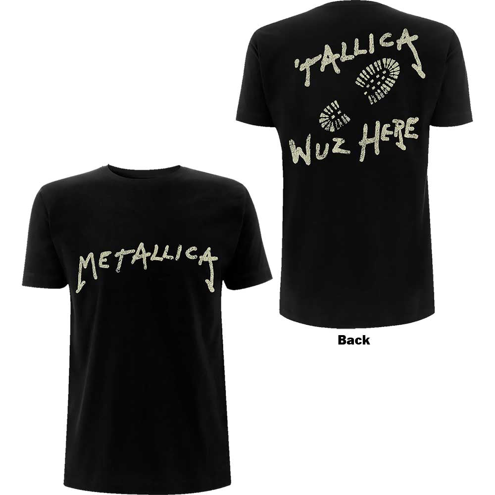 Metallica - Wuz Here with Backprint - Black t-shirt