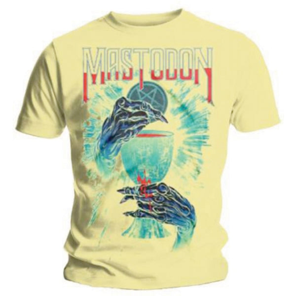 T-Shirt Mastodon 'Unholy Ceremony' - Jaune, 100% Coton, Manches Courtes