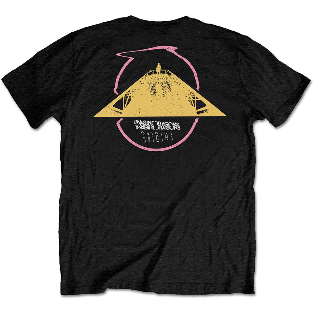 Official Imagine Dragons Evolve Logo T-Shirt – Black Unisex Tee With Back Print, Size Large