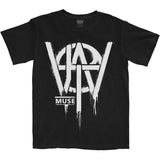 Muse - Will Of The People Stencil - Black t-shirt