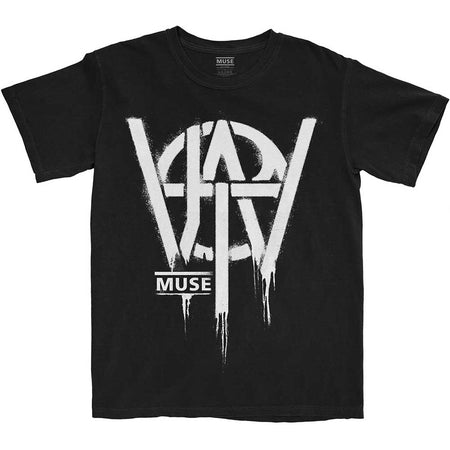 Muse - Will Of The People Stencil - Black t-shirt