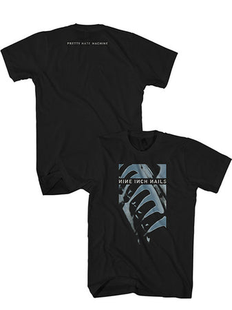 Nine Inch Nails - Pretty Hate Machine with Backprint - Black T-shirt