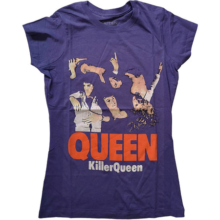 Queen - Killer Queen - Ladies Purple T-shirt