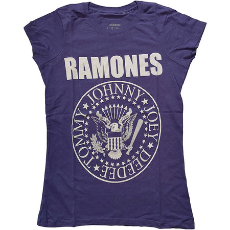 Ramones - Presidential Seal - Ladies Purple T-shirt