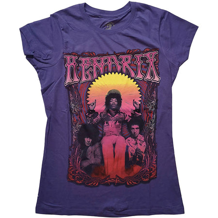 Jimi Hendrix - Karl Ferris Wheel - Ladies Purple T-shirt