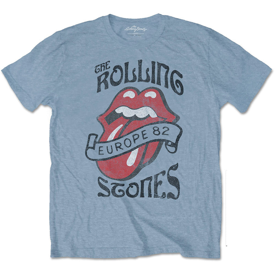 The Rolling Stones - Europe 82 Tour - Stone Blue T-shirt