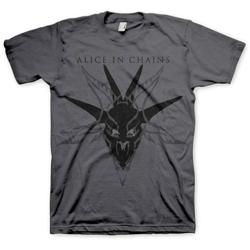 Alice In Chains - Black Skull - Charcoal Grey T-shirt