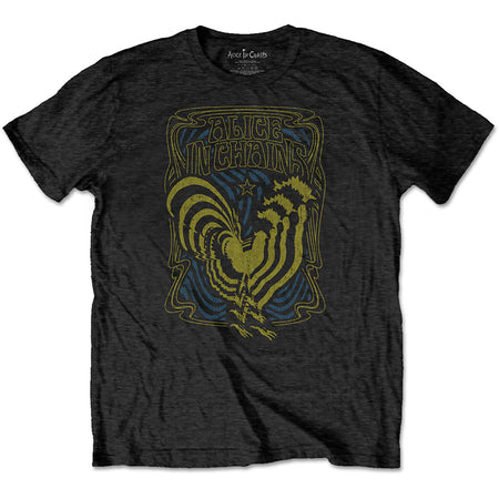 Alice In Chains - Psychedelic Rooster - Black T-shirt