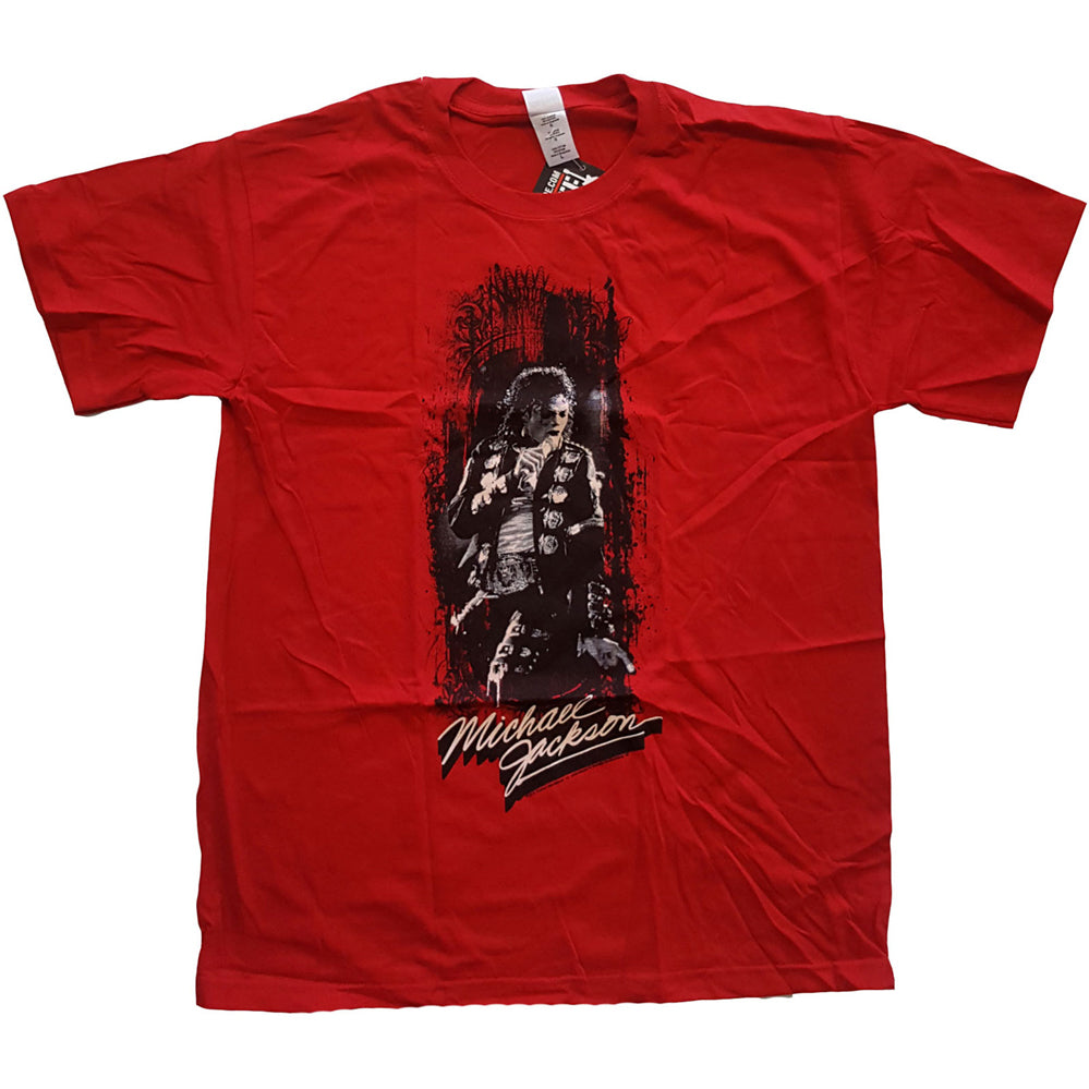 Michael Jackson - Street Art - Red t-shirt