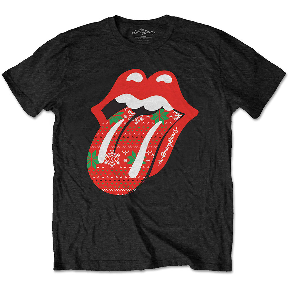 The Rolling Stones - Christmas Tongue - Black t-shirt