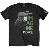 John Lennon - Imagine Peace - Black  T-shirt