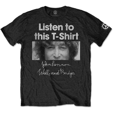 John Lennon - Listen To This T-shirt - Black  T-shirt