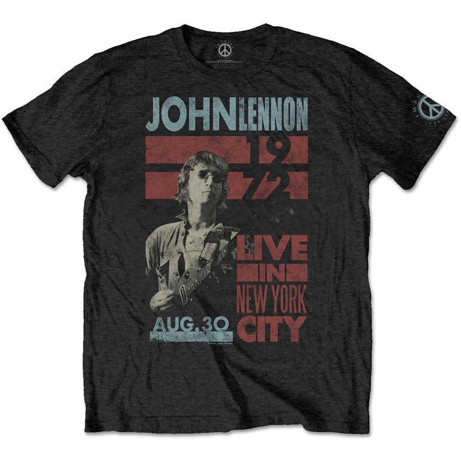 John Lennon - Live In New York City - Black T-shirt