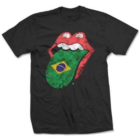 The Rolling Stones - Brazil Tongue - Black  T-shirt