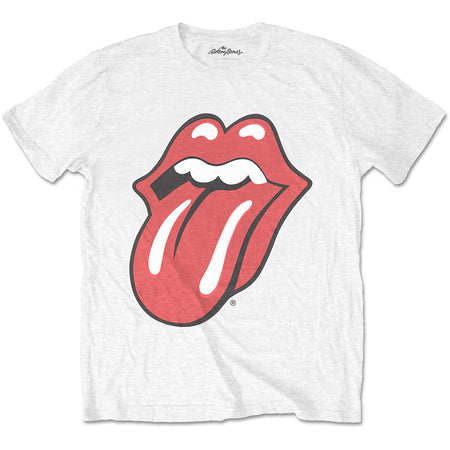 The Rolling Stones - Classic  Tongue - White  T-shirt