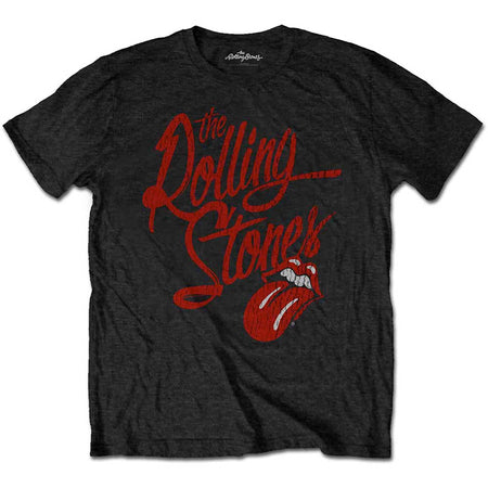 The Rolling Stones - Script Logo - Black  T-shirt