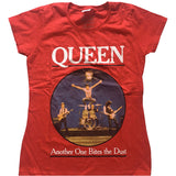 Queen - Another One Bites The Dust - Ladies Red t-shirt