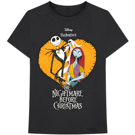 The Nightmare Before Christmas - Heart - Black t-shirt