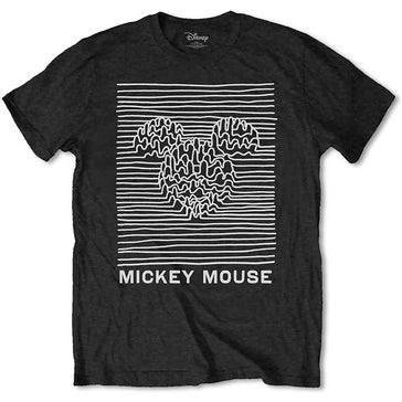 Disney - Mickey Mouse Unknown Pleasures-Joy Division take off -Black t-shirt