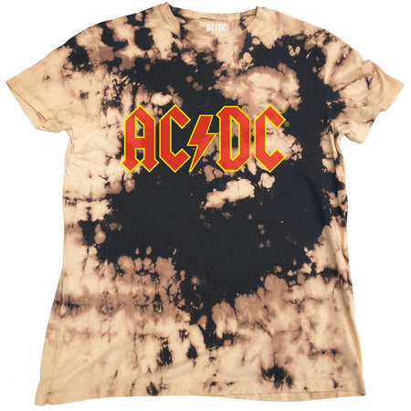 AC/DC - Logo Dip-Dye - Tan & Black T-shirt