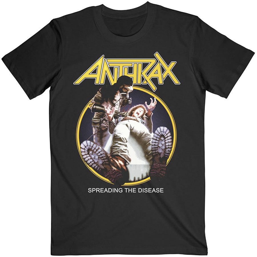 Anthrax - Spreading The Disease with Tracklist Backprint - Black T-shirt