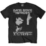 David Bowie - Heroes Earls Court - Black t-shirt