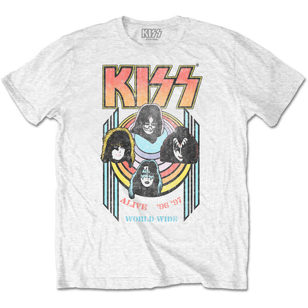 Kiss - World Wide - White t-shirt