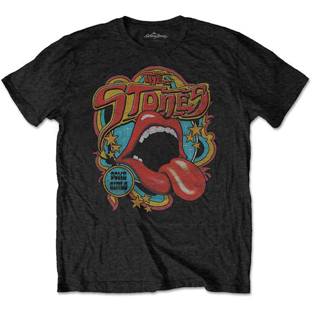 The Rolling Stones - Retro 70's Vibe - Black  T-shirt