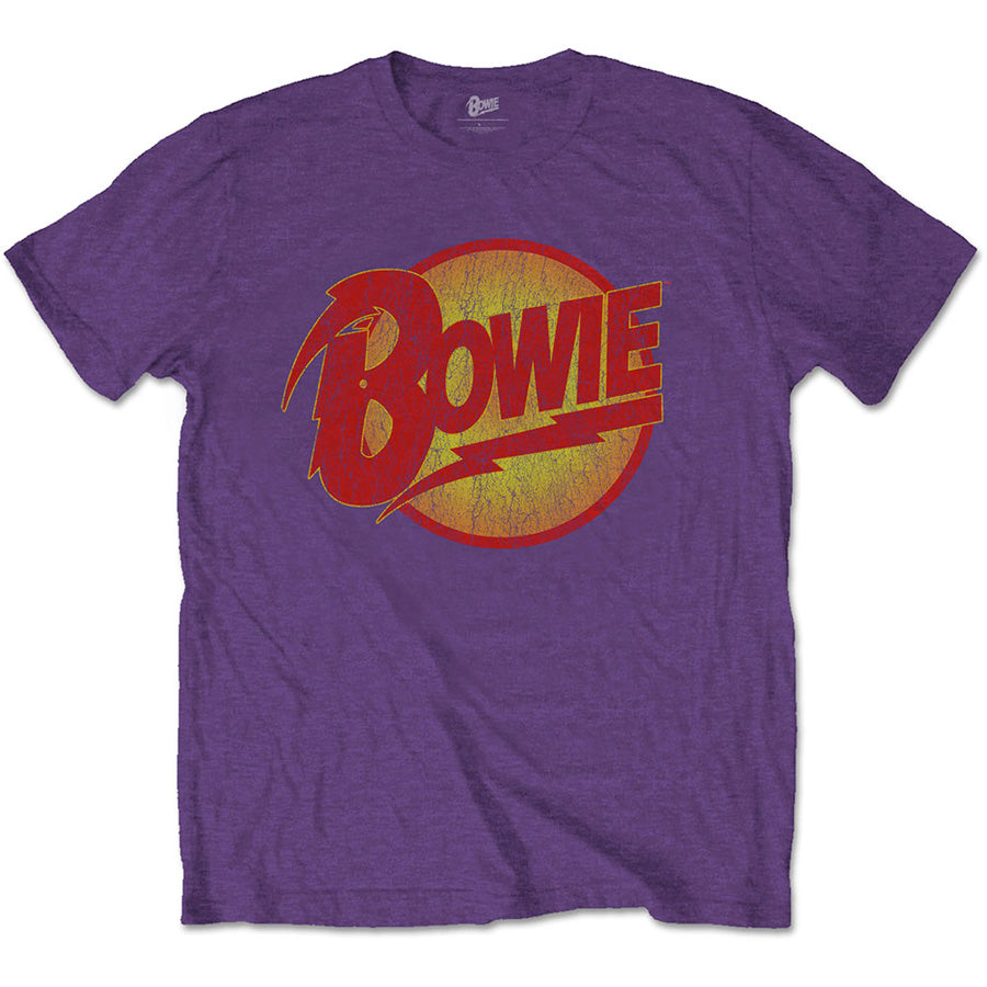 David Bowie - Vintage Diamond Dogs Logo - Purple t-shirt