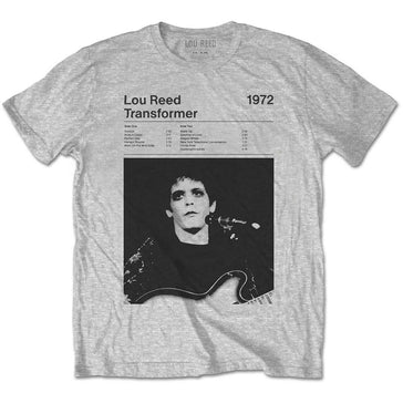 Lou Reed - Transformer Tracklist - Marl Grey t-shirt
