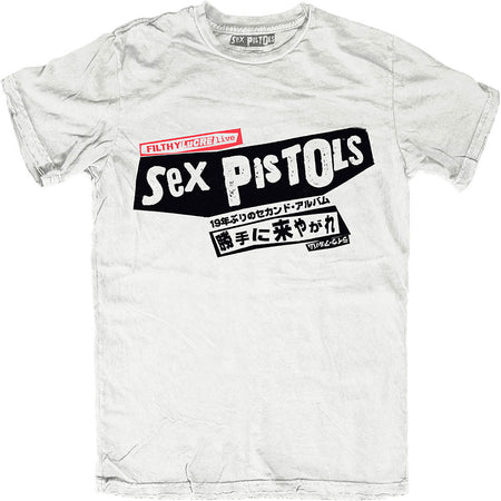 Sex Pistols - Filthy Lucre Japan with backprint - White t-shirt