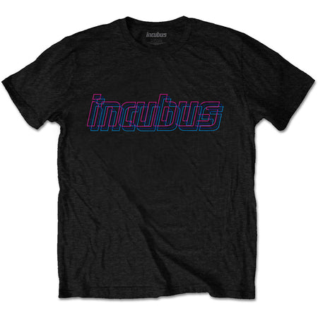 Incubus - Trippy Neon with Backprint - Black  t-shirt